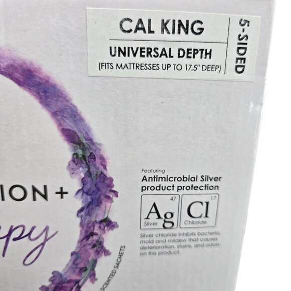 PureCare 5-Sided Cal King Mattress Protector Aromatherapy Universal Depth GG3500 - Picture 2 of 8